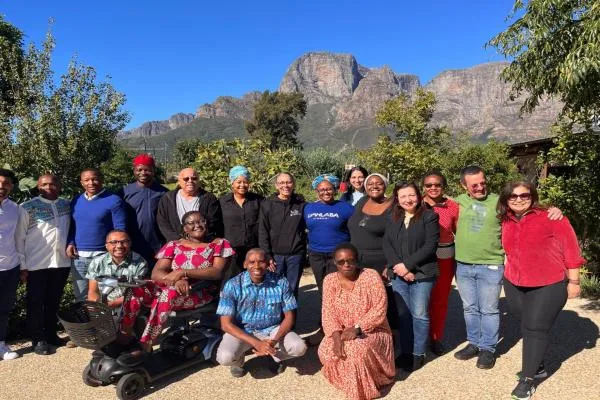 The Rethinking Activism in Africa project group at the Bertha Retreat, Boschendal, Cape Town. 